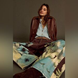 We The Free Good Luck Printed Barrel Jeans